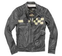 Giacca in pelle da moto Black-Cafe London SevenT