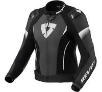Revit Xena 4 Pro Giacca in pelle da moto da donna, nero-bianco, taglia 36 per donne