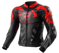 Giacca in pelle da moto Rebelhorn Inferno, nero/bianco, 50