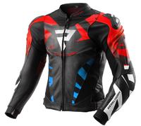 Giacca in pelle da moto Rebelhorn Inferno, nero/blu/bianco/rosso, 50