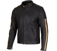 Giacca in pelle da moto traforata Merlin Icon D3O, nero/oro, 58