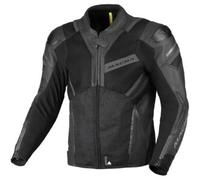 Macna Galvic Giacca da moto in pelle/tessuto traforata, nero, taglia 48 per maschi