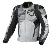 Macna Ignite giacca in pelle da moto traforata, nero-grigio, taglia 58 per maschi