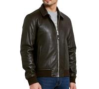 Giacca in pelle Marrone Uomo Schott Mens Leather Pilot Marrone M, marrone, M