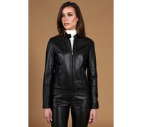Giacca in Pelle Nera Donna Chiodo Biker Giubbotto Moto Vera Pelle Made in Italy