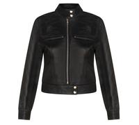 Giacca In Pelle Nera Semplice Da Donna Brando Moto Gotica