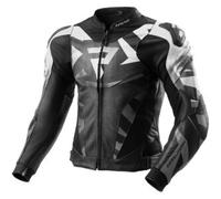 Giacca In Pelle Rebelhorn Inferno Nero Bianco UOMO 52