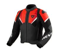 Giacca In Pelle Revit Automate Nero Neon Rosso