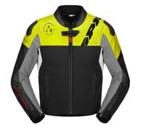 Giacca in Pelle Spidi Dp Progressive Hybrid Perforated Nero Giallo Fluo