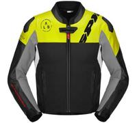 Giacca in Pelle Spidi Dp Progressive Hybrid Perforated Nero Giallo Fluo UOMO 54