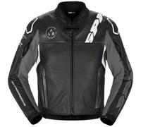 Giacca in Pelle Spidi Dp Progressive Leather Nero Bianco UOMO 48