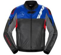 Giacca in Pelle Spidi Dp Progressive Leather Nero Rosso Blu UOMO 48