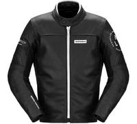 Spidi Genesis Giacca in pelle per moto, nero-bianco, taglia 54 per maschi
