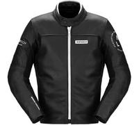 Spidi Genesis Giacca in pelle per moto, nero-bianco, taglia 62 per maschi