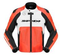 Giacca In Pelle Spidi Hyper-V Pro Perforated Rosso Fluo Bianco Nero UOMO 48