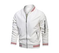 Giacca In Pelle Uomo Moto A Buon Mercato Grande Dimensione Inverno Caldo In Pelle Alla Moda Slim Giacche di Pelle Sport Casual Casual Allentato All'aperto Cappotti, bianco, 3XL, Giacca