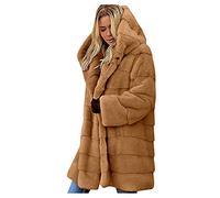 Giacca in pelliccia sintetica da donna, casual, tinta unita, giacca invernale spessa, calda pelliccia invernale, lunga pelliccia sintetica, cappotto a maniche lunghe, cappotto invernale, soffice