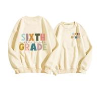 Giacca in pile bianco da donna per insegnanti, maglietta per il primo giorno di scuola, abbigliamento insegnante per l'inizio della scuola, vacanze, anniversario, top grafico, felpa con cappuccio