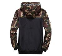 Giacca in pile casual da uomo leggera da uomo con stampa casual a maniche lunghe con cerniera cappotto da tasca all'aperto giacca a vento allentata cargo capispalla cappotto top, Verde militare, XXL