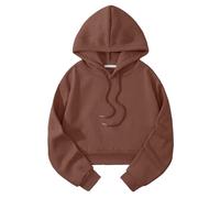 Giacca in pile da donna con cappuccio, turchese, leggera, con cappuccio, con cappuccio, senza pancia, tinta unita, da allenamento, per le mezze stagioni, con coulisse, per le attività all'aria aperta