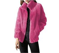 Giacca in pile da donna elegante con colletto alto giacca invernale calda in pile morbido giacca con cerniera teddy invernale in pile cappotto in pile invernale manica lunga giacca di transizione