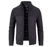 Giacca in pile da uomo, 3 pezzi, sportiva, con molte tasche, con colletto alto, giacca per le mezze stagioni, senza cappuccio, giacca termica per le attività all'aria aperta, slim fit, giacca