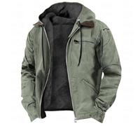 Giacca in pile da uomo nel Regno Unito, calda fodera in lana, camicia a quadri, giacca in cotone sciolto, cardigan lavorato a maglia, capispalla con cappuccio, multi tasche, felpa invernale con