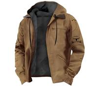 Giacca in pile da uomo nel Regno Unito, calda fodera in lana, camicia a quadri, giacca in cotone sciolto, cardigan lavorato a maglia, capispalla con cappuccio, multi tasche, felpa invernale con