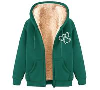 Giacca In Pile Donna Invernale Oversize Felpe Imbottita Con Zip E Cappuccio Curvy Leggera Giacca Pile Fleece Peluche Comodo Caldo Giacche Elegante Trekking Casa Giubbotto Per La Casa E Il Tempo Libero