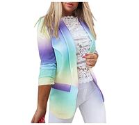 Giacca in pile soffice da donna, con orsetto, autunnale, a maniche lunghe, con risvolto, sottile, per regali di Natale quotidiani, Viola, L