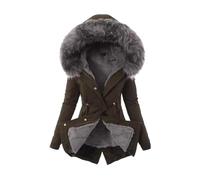Giacca in pile sottile con coulisse da donna dal design alla moda e comfort morbido al tatto, verde militare, L