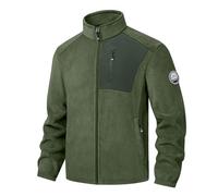 Giacca in Pile Uomo e Donna - Giacca in Pile Ricamata per Autunno/Inverno Giacca in Pile Doppio (Army Green, M)