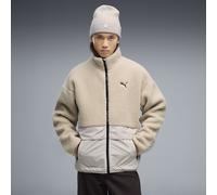Giacca in sherpa con zip Beige XXL Tinta unita