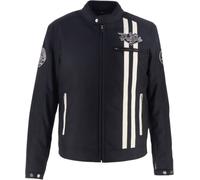 Giacca in tessuto da moto Dutch X Helstons Speed Racer, nero/beige, 4XL