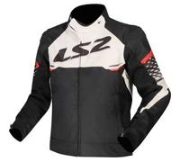 LS2 Apex impermeabile Giacca tessile moto, nero-bianco-rosso, taglia 5XL per maschi