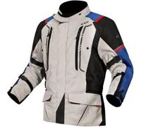 LS2 Giacca tessile moto Narvik impermeabile grigio/blu/rosso Uomo XL