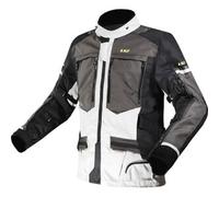 LS2 Norway impermeabile Giacca tessile moto, nero-grigio-giallo, taglia 3XL per maschi