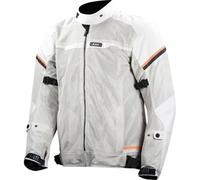 LS2 Riva impermeabile Giacca tessile moto, Grigio/arancione chiaro, Taglia XXL