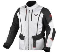 Macna Air Hybrid 2.0, giacca tessile impermeabile M male Grigio Chiaro/Nero/Rosso