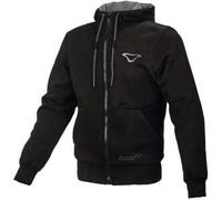 Macna Nuclone Felpa con cappuccio con zip del motociclo, nero, taglia 3XL per maschi