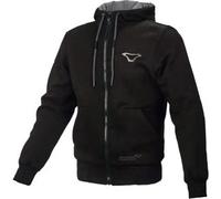 Macna Nuclone Felpa con cappuccio con zip del motociclo, nero, taglia L per maschi