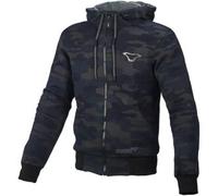 Macna Nuclone Felpa con cappuccio con zip del motociclo, nero-multicolore, taglia L