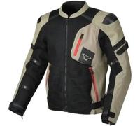 Macna Olsan, giacca in pelle/tessuto 3XL male Nero/Beige