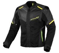 Macna Orcano 2.0 NightEye Giacca tessile da moto, nero-giallo, taglia 2XL per maschi