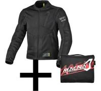 Giacca in Tessuto Macna Torido Nera con Antipioggia Macna Rainossi Nero Rosso