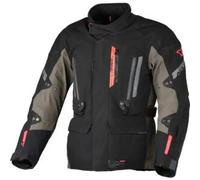 Macna Ultimax 2.0 impermeabile Giacca tessile moto, nero-grigio-rosso, taglia L per maschi