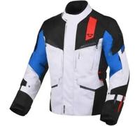 Macna Giacca moto tessile Zastro impermeabile Nero/Grigio/Blu Taglia L Uomo