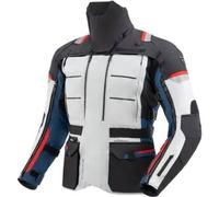 Giacca da moto Rebelhorn Cubby V blu-grigio-rosso 5XL