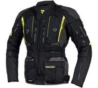 Giacca da moto Rebelhorn Patrol nero-grigio-giallo fluo M