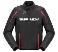 Spidi Dragon H2OUT Giacca tessile da motocicletta impermeabile, nero/rosso, Taglia 2XL